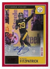 Minkah Fitzpatrick 2020 SCORE FOOTBALL RED ZONE AUTOGRAPH CARD Steelers AUTO SP