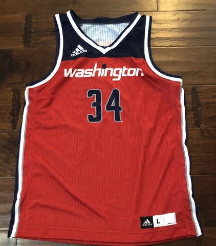 Adidas Youth Washington Bullets Basketball #34 Jersey Sz. YL NEW NBA Cover