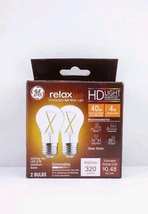 GE Relax LED Soft White Light A15 Ceiling Fan, 320 Lumens 40w, 2 Bulbs-FREE SHIP - Picture 1 of 3