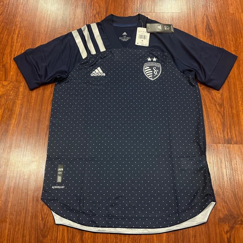 ‘21 Adidas Men’s Sporting Kansas City Authentic Version Soccer Jersey Medium M Cover