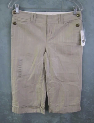 Pantalones capri a rayas jacquard Calvin Klein nuevos con etiquetas talla 2 Foto 1 de 4