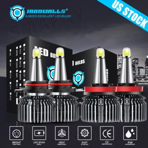 For Toyota Camry 2007-2017 4/6/8sides 9005 H11 LED Headlight High Low Beam White - Picture 1 of 21