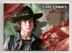 2016 TOPPS THE WALKING DEAD SURVIVAL BOX CARL GRIMES SHIRT RELIC CHANDLER RIGGS