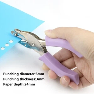 School Office Metal Single Hole Puncher Hand Paper For Scrapbooking Border - Picture 1 of 11