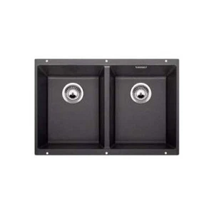 Blanco Rock Grey Double Bowl Undermount Granite Sink SUB350350UGK5 526854 - Picture 1 of 1
