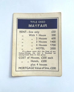 Single Replacement Vintage Monopoly Squared Corner Property Cards - Picture 1 of 52