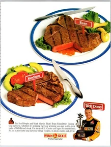 1996 MARK MARTIN WINN DIXIE SUPERMARKET NASCAR 1990's 8.5" X 11" Magazine Ad 92 - Picture 1 of 1