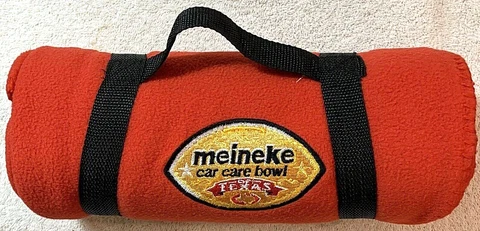 Meineke Car Care Bowl Fleece Throw Blanket Texas A&M Texas Tech Football Red Cover