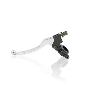 SILVER & BLACK ALLOY CLUTCH LEVER PERCH ATV DIRT BIKE XR50 CRF70 125CC SSR SDG - Picture 1 of 4