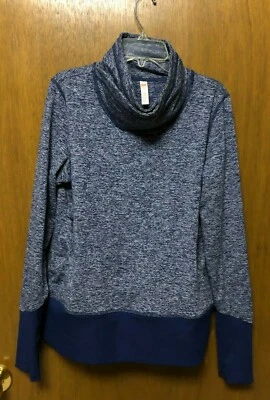 LUCY ТОЛСТОВКА размер S женщин капот шеи длинным рукавом Топ синий выветренный Z20 - Изображение 1 из 4