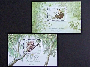 Australia - China JOINT Issue - "ANIMALS ~ KOALA ~ PANDA" Set of 2 MS 1995 - Picture 1 of 8