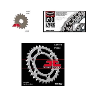 530 BMOR Chain Natural, Front & Rear Sprocket Kit for YAMAHA XS650 1974-1983 - Picture 1 of 5