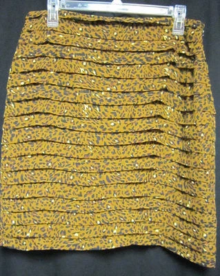 Falda Larry Levine Leopardo Forrada en Niveles Talla 10   Foto 1 de 3