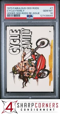 1973 FABULOUS ODD RODS-ODDER ODD RODS RE-ISSUE #7 CYCLE FAMILY POP 8 PSA 10 - Image 1 of 3