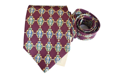 CORBATA HOMBRE CHRISTIAN DIOR BORGOÑA/FLORAL ANCHO: 4" LARGO: 56" Foto 1 de 3