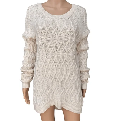 Suéter Tahari Pure Luxe Mezcla Lana/Cachemira Tejido Cable Talla XL Foto 1 de 4