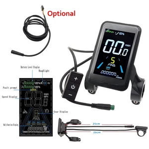 E-bike 24V/36V/48V X3 Colour LCD Display Power Speed Meter Control Panel SM&WP - Picture 1 of 19