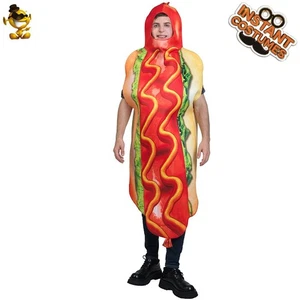 Adult Oversized Hot Dog Costume Fast Food Fun Party Halloween Costume - Picture 1 of 5