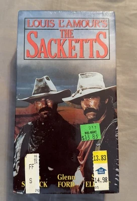 Louis L'Amours The Sacketts (VHS 1990 Release) 2 Tape Set, NEW SEALED - Image 1 of 4