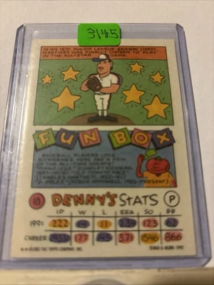 1992 Topps Kids - Dennis Martinez #10 - Image 1 of 3