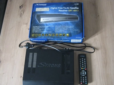 STRONG SRT 6011 DVB-S Receiver Schwarz inkl. Fernbedienung digital SAT Satellite - Bild 1 von 4