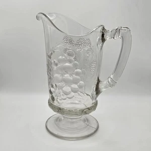 Stunning Antique 1880s EAPG Pattern Glass Pitcher Loganberry Grape Blackberry - Picture 1 of 6