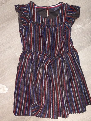 Vestido Tommy Hilfiger Algodón Niñas Talla 3T Rojo Azul  Foto 1 de 3