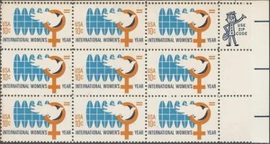 Zip Block mit 9 Marken - Scott 1571 - 10 Cent - Frauenjahr - 1975 - postfrisch - Bild 1 von 1