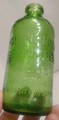 Botella cabeza caballo vintage Rolling Rock Premium cerveza verde 7 oz Latrobe Pa Foto 1 de 4