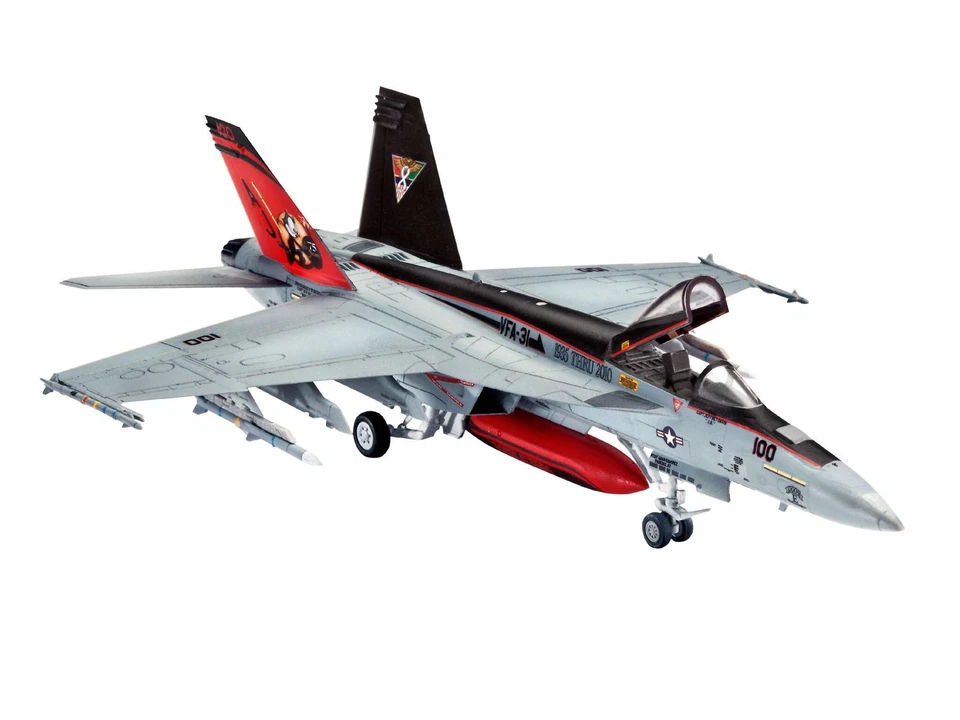 REVELL 63997 MODEL SET F/A-18E SUPER HORNET MODELLO CON ACCESSORI BASE 1/ - Immagine 1 di 1