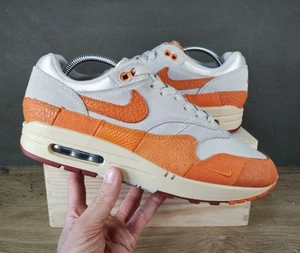 Rare Nike Air Max 1 Master Magma Orange / Neutral Grey Trainers Size UK 8 - Picture 1 of 13