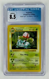Pokemon Ivysaur CGC 8.5 NM-MT 1st Edition Shadowless Base Set 30/102 - Picture 1 of 2