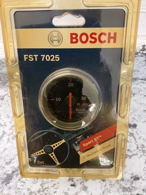 Bosch FST7025 Sport ST 2" Mechanical Boost Gauge 0 - 30 PSI - Image 1 of 4