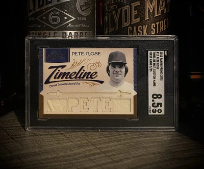 Pete Rose SGC 8.5 2011 Panini Prime Cuts Timeline Material 1st Name Jersey 5/25 - Image 1 of 3