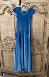 Kids Large Blue Cotte Dress Pixie Sleeves Renaissance Festival Moresca 10/12 - Picture 1 of 7