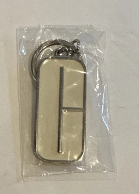 NEW Clinique Vintage Logo Keychain & Mirror Key Ring Classic "C" - White Silver - Image 1 of 3