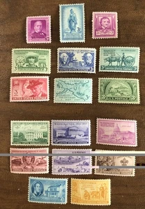 United States Stamps 981-997 Mint Hinged / Mint Never Hinged Complete 1949/1950 - Picture 1 of 3