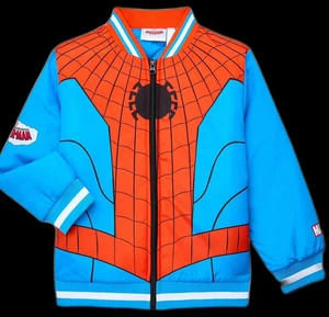SPIDER-MAN Bomber Jacket BOYS SIZE L 10-12 SPIDER-MAN MARVEL Graphics NEW - Picture 1 of 8