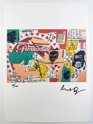 Jean-Michel Basquiat 原版复古艺术印刷石版印刷签名限量版正品认证 — 第 1/3 张图片
