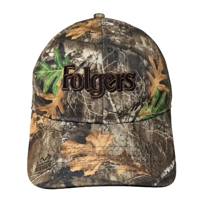 Folgers Fitted Hat Camo Medium/Large Realtree Edge Proflex Outdoor Cap Foto 1 de 4