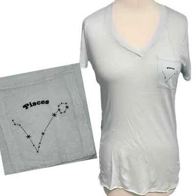 Футболка Michelle By Comune Zodiac Pisces астрология гороскоп как новая зеленая маленькая - Изображение 1 из 4