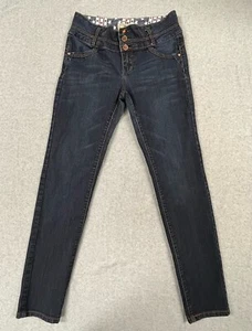 I&M Jeans Womens 7 Blue Dark Wash Stretch USA Theme Jegging - Picture 1 of 13