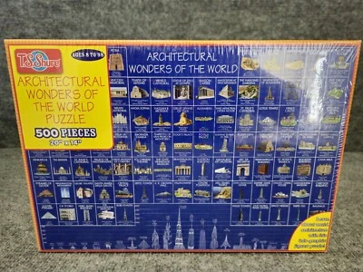 T.S. Shure 500 Piece Puzzle ARCHITECTURAL WONDERS OF THE WORLD - Image 1 of 4