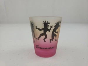 Jamaica We be Jammin Shot Glass Ombre Pink & Clear @agiftcorp - Picture 1 of 8