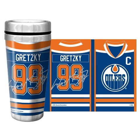 NHLAL Edmonton Oilers 16oz. Travel Mug Full Wrap - Gretzky Cover