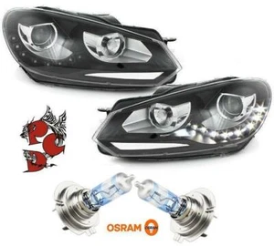 Tagfahrlicht Scheinwerfer für VW Golf 6 08-12 + Osram Nightbreaker Laser Next H7 - Bild 1 von 6