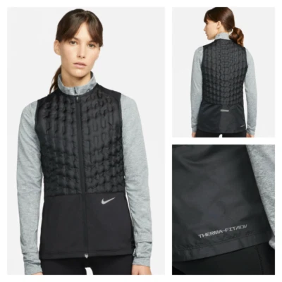 NIKE THERMA-FIT ADV DOWN FILL RUNNING TRAINING WOMEN'S GILET (DD6063 010) - Image 1 of 4