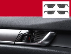 For Honda Accord 2018-2022 Carbon Fiber Style ABS Inner Door Bowl Cover Trim 4X - Picture 1 of 5