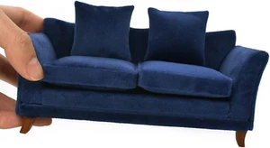 Modern Dollhouse Furniture on 1/12 Scale of Miniature Sofa for Dollhouse Livi... - Picture 1 of 11
