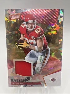 2021 Panini SIlver Pack Travis Kelce Cracked Ice Memorabilia 2/7 KC Chiefs - Picture 1 of 7